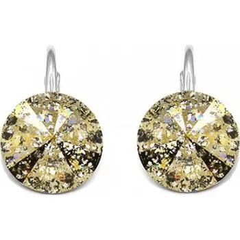 Náušnice Stříbrné náušnice Rivoli Gold Patina (Dámské stříbrné náušnice)