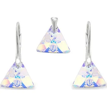 Souprava šperků Stříbrná souprava Triangle AB (Dámská stříbrná souprava šperků)