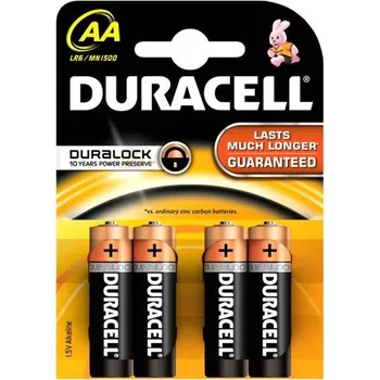 Článková baterie Duracel Baterie alkalická Duracell Basic AA 1500 K4 Duralock