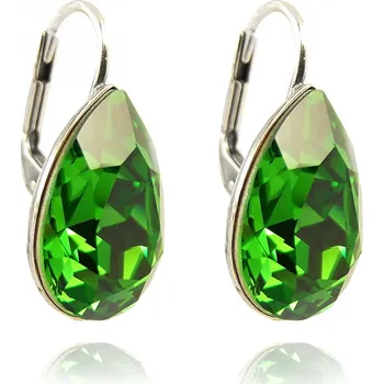 Náušnice Náušnice Pear Fern Green (MADE WITH SWAROVSKI® ELEMENTS - náušnice)