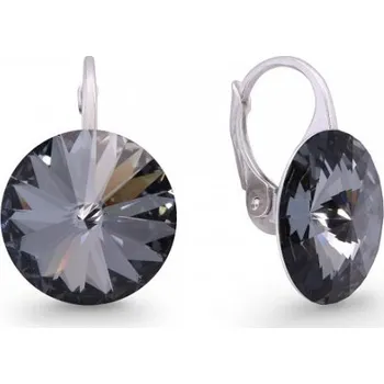 Náušnice Stříbrné náušnice Rivoli Silver Night (Dámské stříbrné náušnice)