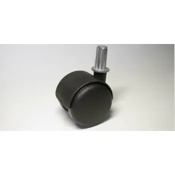 Nábytkové kolečko typu A + čep v kovovém pouzdru 12x26mm, celoplastové, pr. 50, černé