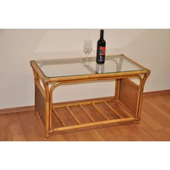 Konferenční stolek Axin Trading s.r.o. Ratanový stolek Oliver velký brown wash