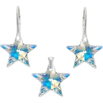 Souprava šperků Stříbrná souprava Star AB (Dámská stříbrná souprava šperků)