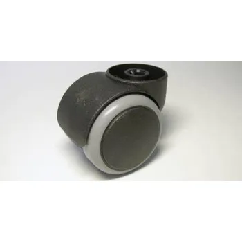 Židlové kolečko typu CB, celoplastové, průměr 50, černé s gumou