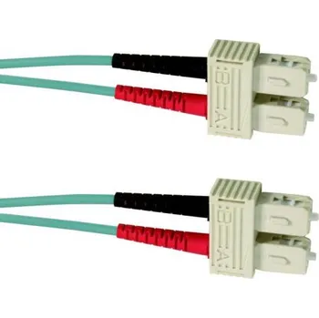Síťový kabel SC-SC-1-M54DL Optický propojovací kabel SC-SC duplex MM 50/125um OM4 1m