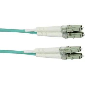 Síťový kabel LC-LC-1-M53DL Optický propojovací kabel LC-LC duplex MM 50/125um OM3, délka 1m, tyrkysový