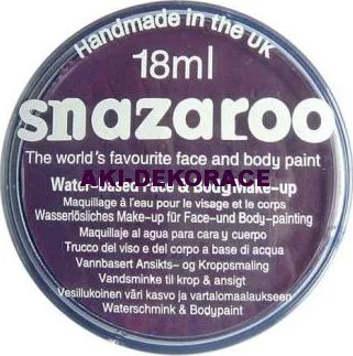 Speciální výtvarná barva Snazaroo Barva na obličej tmavě fialová 18 ml