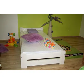 Postel Maxi-drew Euro 200 x 120 cm bílá borovice