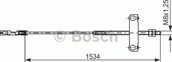 Lanko parkovací brzdy BOSCH (BO 1987482195) FORD, tažné lanko parkovací brzdy