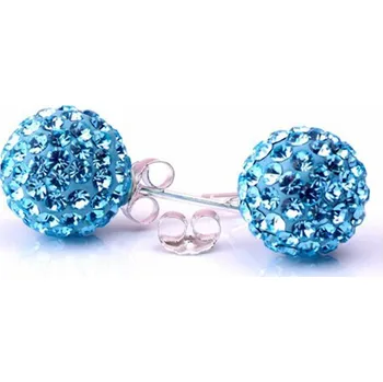 Náušnice Krásné náušnice s kamínky - modré