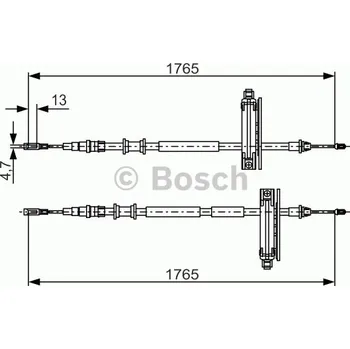 Lanko parkovací brzdy BOSCH (BO 1987477933) tažné lanko parkovací brzdy, Ford