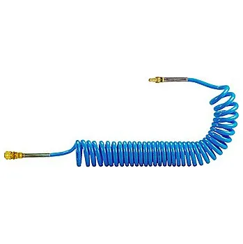 Plynová hadice PUBJ81215ES spirálová hadice PROFI 8/12mm, 9/15m, modrá, s rychlospojkami (ABAC)