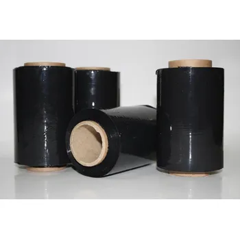 Obalový materiál Stretch fólie GRANAT - černá 10cm