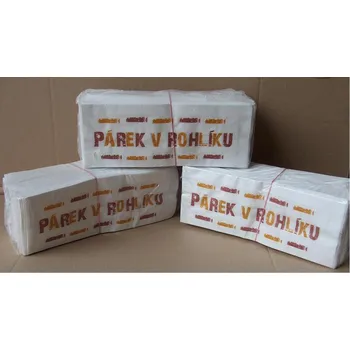 Sáček na potraviny Saček papírový PÁREK V ROHLÍKU 8+3x19 (300ks)