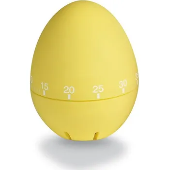 Kuchyňská minutka žlutá plastová kuchyňská minutka ve tvaru vejce