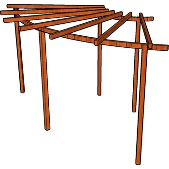 Pergola Pergola Linda 12 stojky 7 x 7 cm Vladeko