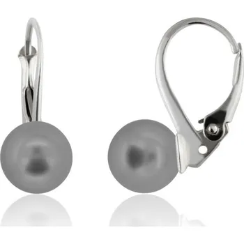Náušnice Lafira stříbrné náušnice perly šedé 1011