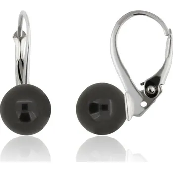 Náušnice Lafira stříbrné náušnice perly Black 1008