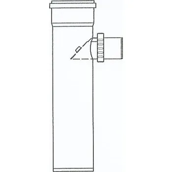 Kouřovod ALMEVA - LAS trubkový díl s 87° odbočkou a ZK průměr 110/80 mm, délka 1,00 metr (plast) PBTK81