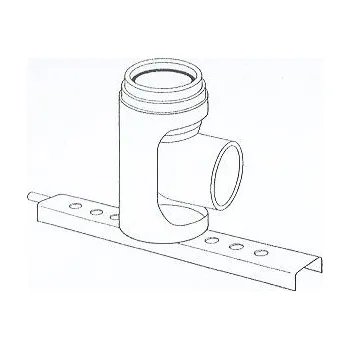 Kouřovod ALMEVA - AL1 pateční koleno 90° s kotvením průměr 80 mm (nelakováno) ANTU08
