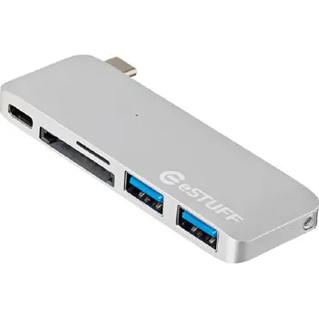 USB hub eSTUFF dokovací stanice USB-C Slot-in Hub, 2 x USB 3.0, SD/MicroSD