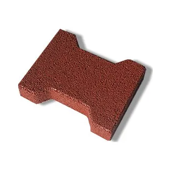 Venkovní dlažba Zámková pryžová dlažba SBR, červená