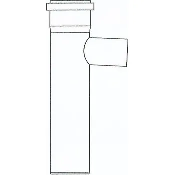 Kouřovod ALMEVA - LAS trubkový díl s 87° odbočkou průměr 250/80 mm, délka 1,00 metr (plast) PBTE8V