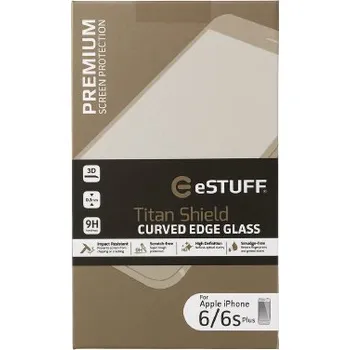 eSTUFF ochranné sklo TitanShield 3D pro iPhone 6+/6s+ bílé