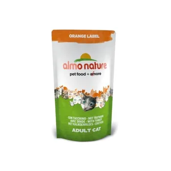Almo Nature Cat Adult Orange Label Turkey 105 g Krmivo pro kočku Almo Nature Cat Adult Orange Label Turkey 105 g