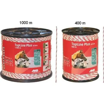 Ohradník Lanko pro ohradníky polyetylén 400m x 3mm (Polyetylenové lanko pro elektrické ohradníky)
