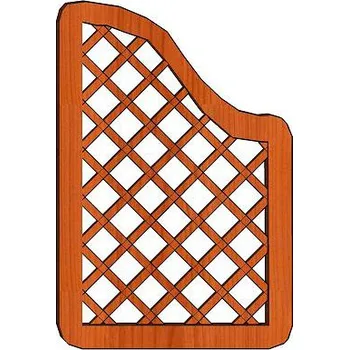 Opora na rostlinu Ozdobná pevná mříž Tereza 90x135-90 (Ozdobná pevná mříž s plátovaným spojem latí Tereza 90x135-90)