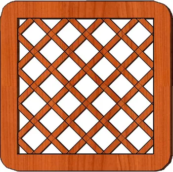 Opora na rostlinu Ozdobná pevná mříž Tereza 90x90 (Ozdobná pevná mříž s plátovaným spojem latí Tereza 90x90)