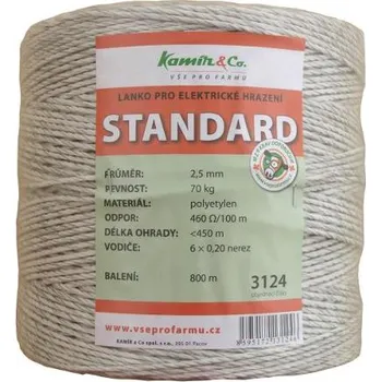 Ohradník Lanko pro ohradníky polyetylén 800m x 2,5mm (Polyetylenové lanko pro elektrické ohradníky)