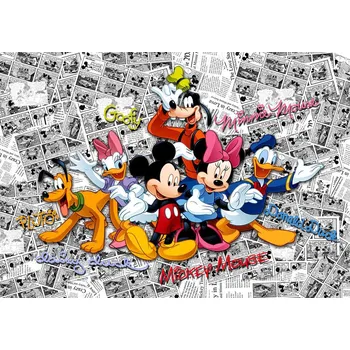 Fototapeta AG Design Čtyřdílná obrazová fototapeta Mickey na komiksu FTD 2225, 360 x 254cm