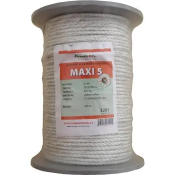 Ohradník Lano pro ohradníky polypropylén 200m x 5mm (Polypropylénové lano pro elektrické ohradníky)