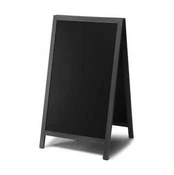 Jansen Display Dřevěné áčko s křídovou tabulí 68x120, černá