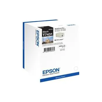Epson T7431 XL - Černá originální náplň, C13T74314010, 2500 stran