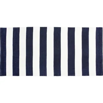 Koberec Lene Bjerre Pruhovaný bavlněný koberec, modro-bílý, 140 x 70 cm