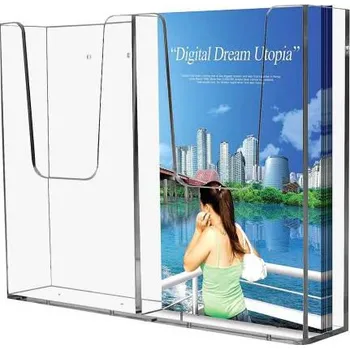 Akrylový zásobník 2x DL 1/3A4 na zeď