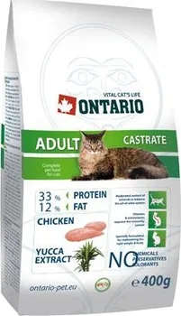 Krmivo pro kočku Ontario Adult Castrate 