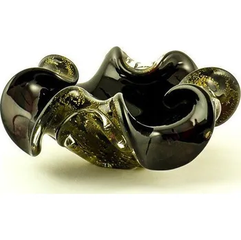 Skleněný popelník Aurati Nero Oro