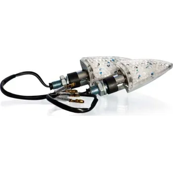 Osvětlení pro motocykl LED miniblinkry chrom (univerzální blinkr pár )