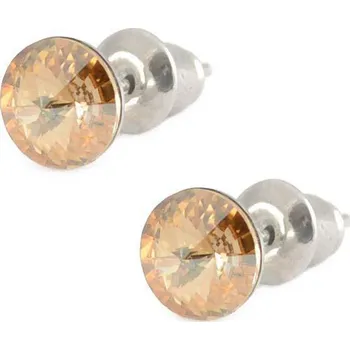 Náušnice Náušnice Swarovski Elements pecky Rivoli 713fx1122-6-14 - zlatobéžové