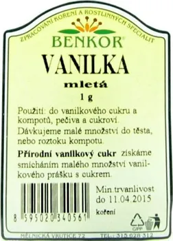 Koření Benkor Vanilka mletá 1 g