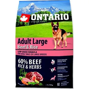 Krmivo pro psa Ontario Adult Large Beef/Rice