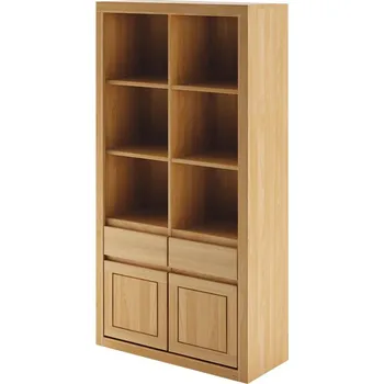 Šatní skříň KW404 dřevěná skříň knihovna z buku Drewmax (Kvalitní nábytek z bukového masivu)