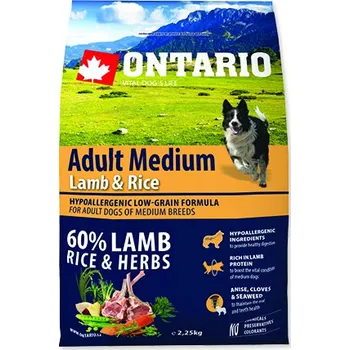 Krmivo pro psa Ontario Adult Medium Lamb/Rice