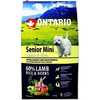 Ontario Senior Mini Lamb/Rice, 6,5 kg