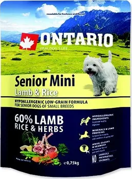 Krmivo pro psa Ontario Senior Mini Lamb/Rice